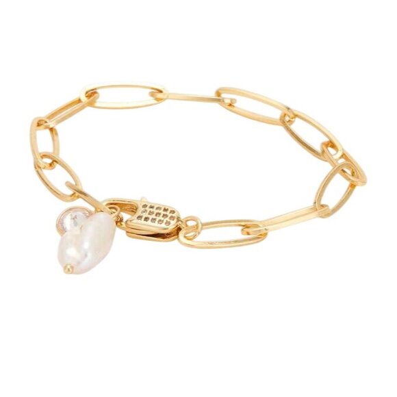 Ettika Pearl Bracelet in Gold One Size New Womens Jewelry - Picture 1 of 6